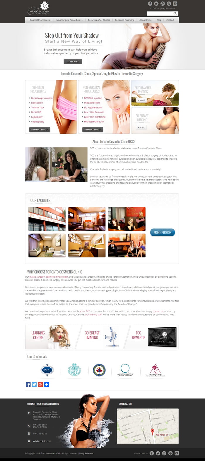 Toronto Cosmetic Clinic PSD To Genesis Conversion and Website Development