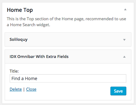 Adding IDX Broker OminBar Property Search Widget